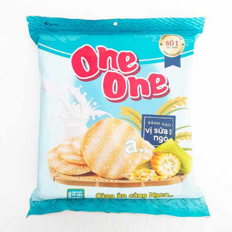 One one rice crackers milk corn 149g